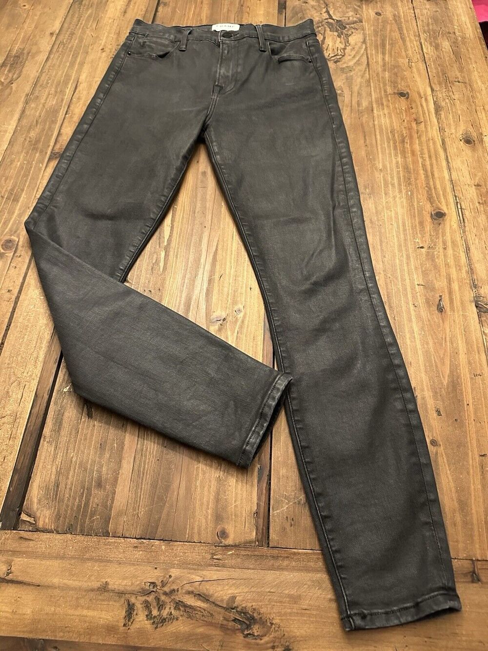 Frame Jeans Size 28 Women’s Le High Skinny Black Denim Stretch Classic
